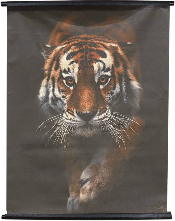 Dijk Natural Collections DKNC Wandkleed tijger Simba Linnen 117x3x147cm Multi