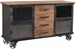 Dimehouse Bryce Dressoir Industrieel Hout Metaal Kast Woonkamer