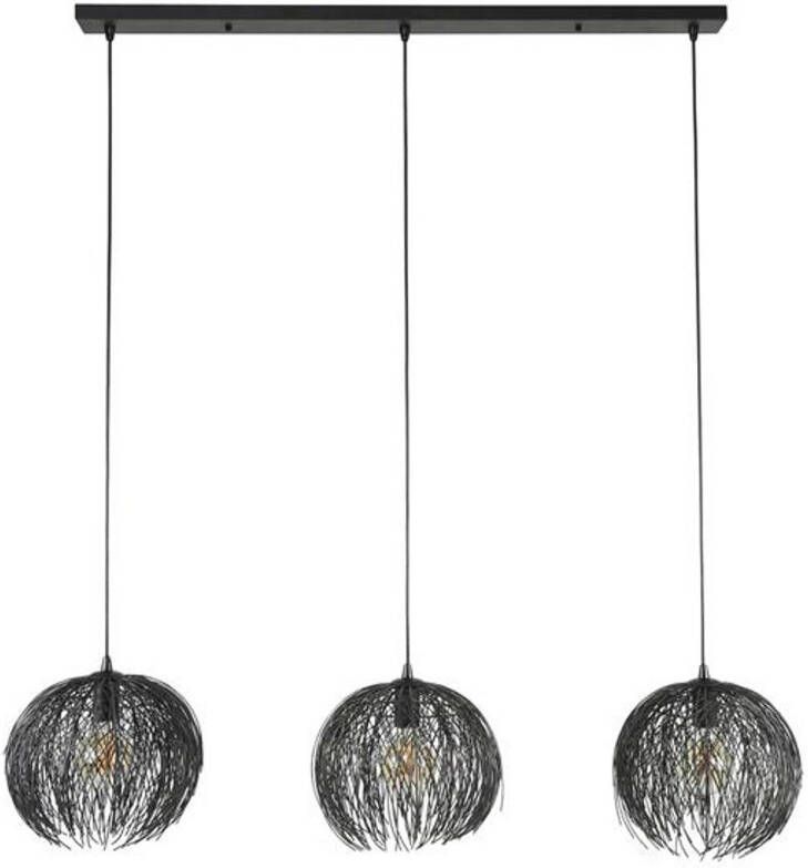Dimehouse Hanglamp Bernice metaal zwart zilver 3-lichts