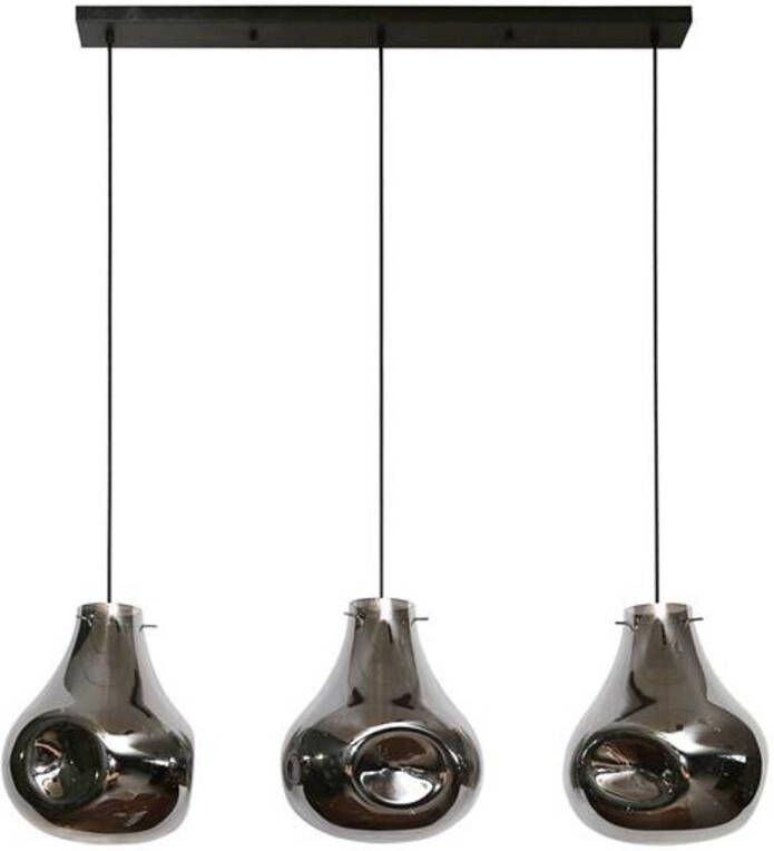 Dimehouse Hanglamp Denissia 3-lichts dent glass