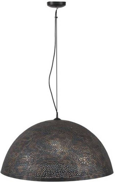 Dimehouse Hanglamp industrieel Aya zwart bruin 70 cm
