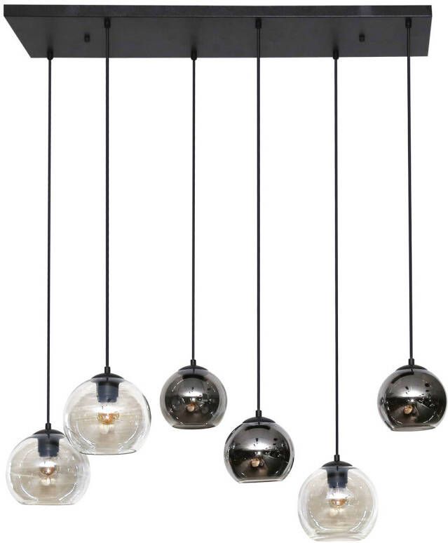 Dimehouse Industriële hanglamp Marcel 7-lichts spiegelglas