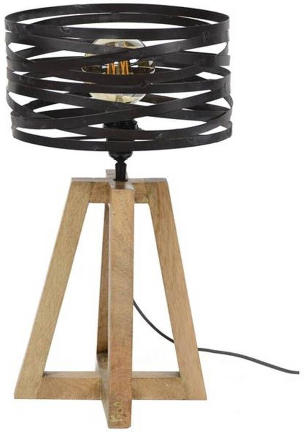 Dimehouse Industriële houten tafellamp Twist