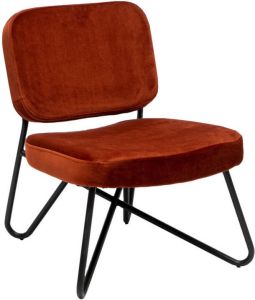 Dimehouse Velvet Fauteuil Jasmijn Koper