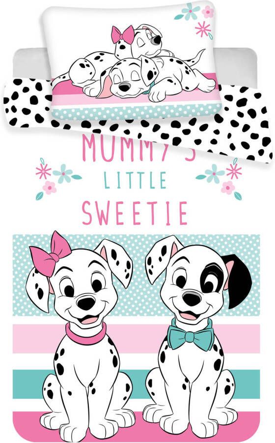 Disney 101 Dalmatiërs Baby Dekbedovertrek Little Sweetie 100 x 135 cm + 40 x 60 cm Katoen