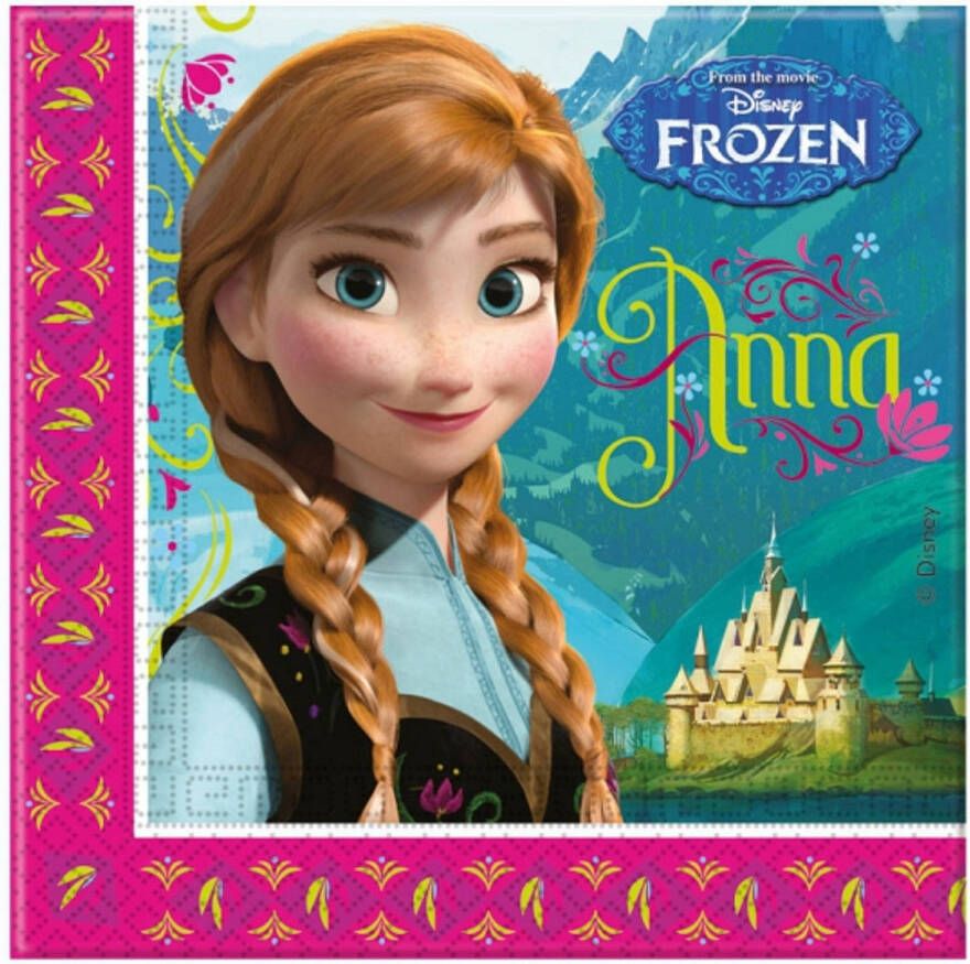 Disney 40x Frozen feest servetten 33 x 33 cm kinderverjaardag Feestservetten