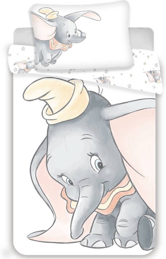 Disney Dumbo BABY Dekbedovertrek 135 x 100 + 40 x 60 cm Katoen