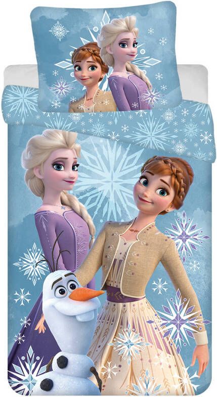 Disney Frozen Dekbedovertrek Sneeuwvlokje Eenpersoons 140 x 200 cm Katoen