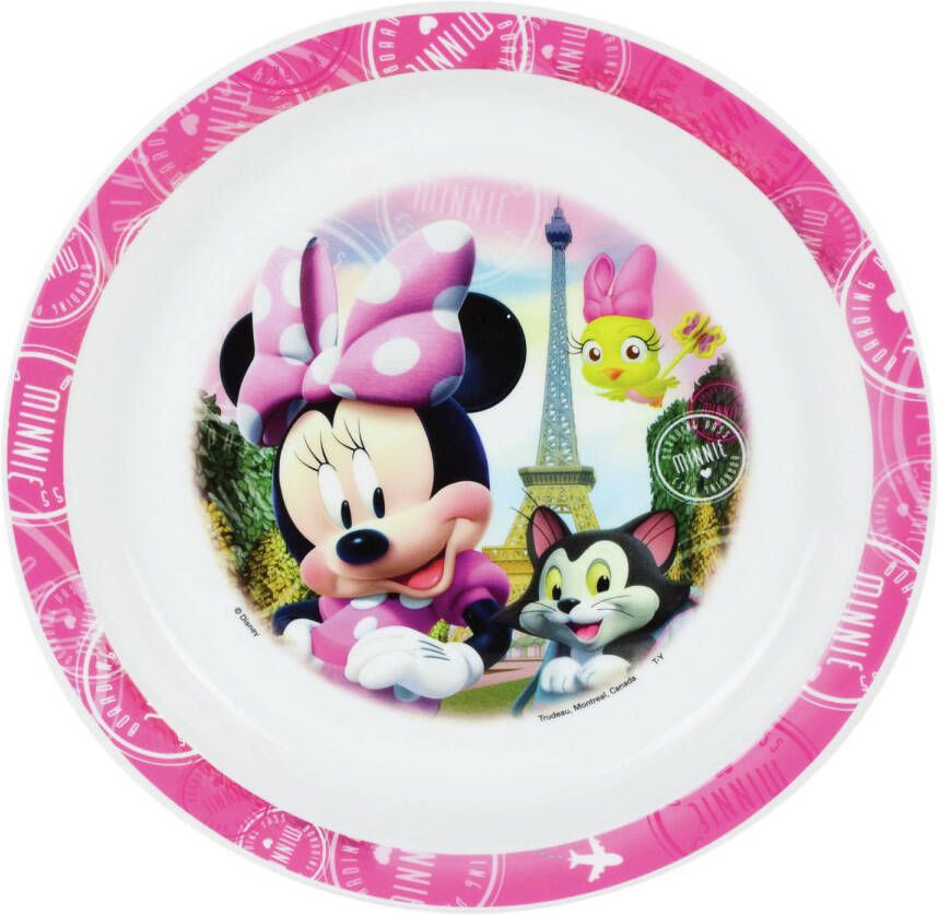 Disney Kunststof ontbijtbordje plat Minnie Mouse 22 cm Kinderservies