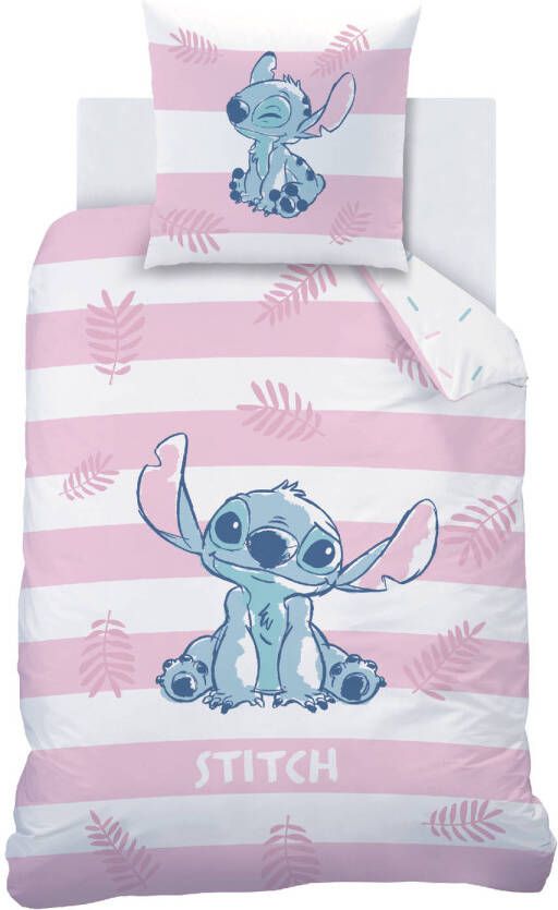 Disney Lilo & Stitch Dekbedovertrek Stripes 140 x 200 cm + 63 x 63 cm Katoen