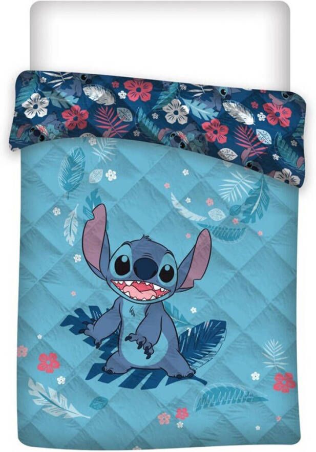 Disney Lilo & Stitch Sprei Flowers Eenpersoons 140 x 200 cm Polyester