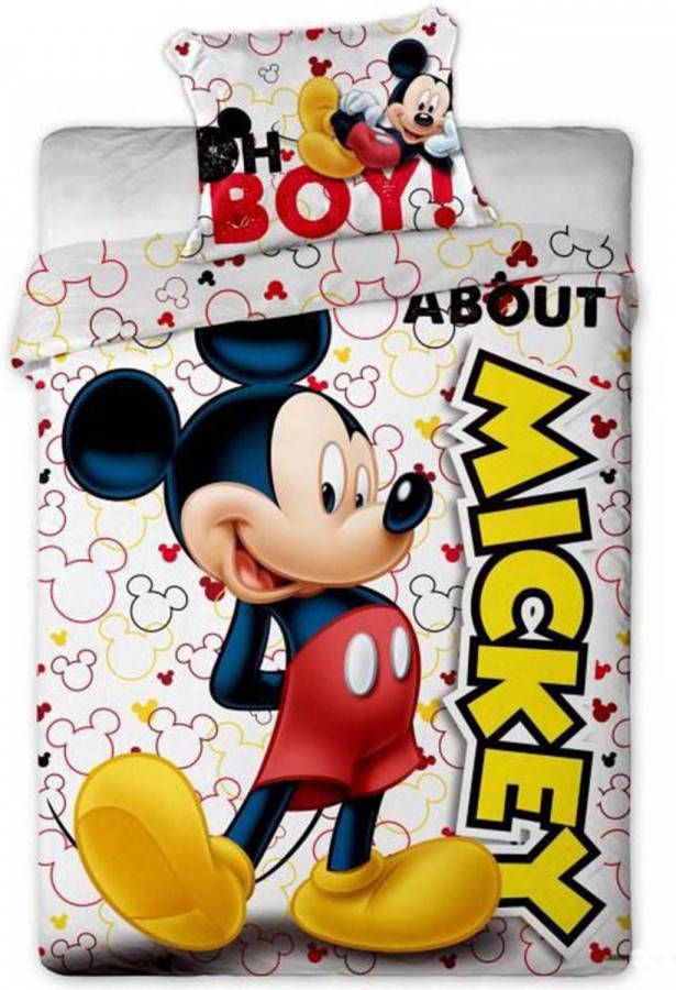 Disney Mickey Dekbedovertrek Eenpersoons 140x200 cm + 1 kussensloop 63x63 cm Polyester