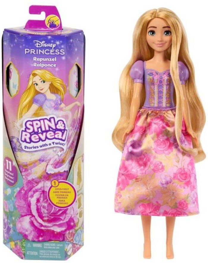 Disney Princess Mattel-Disney Prinsessen Spin & Reveal-Rapunzel-pop met verrassingen HTV86