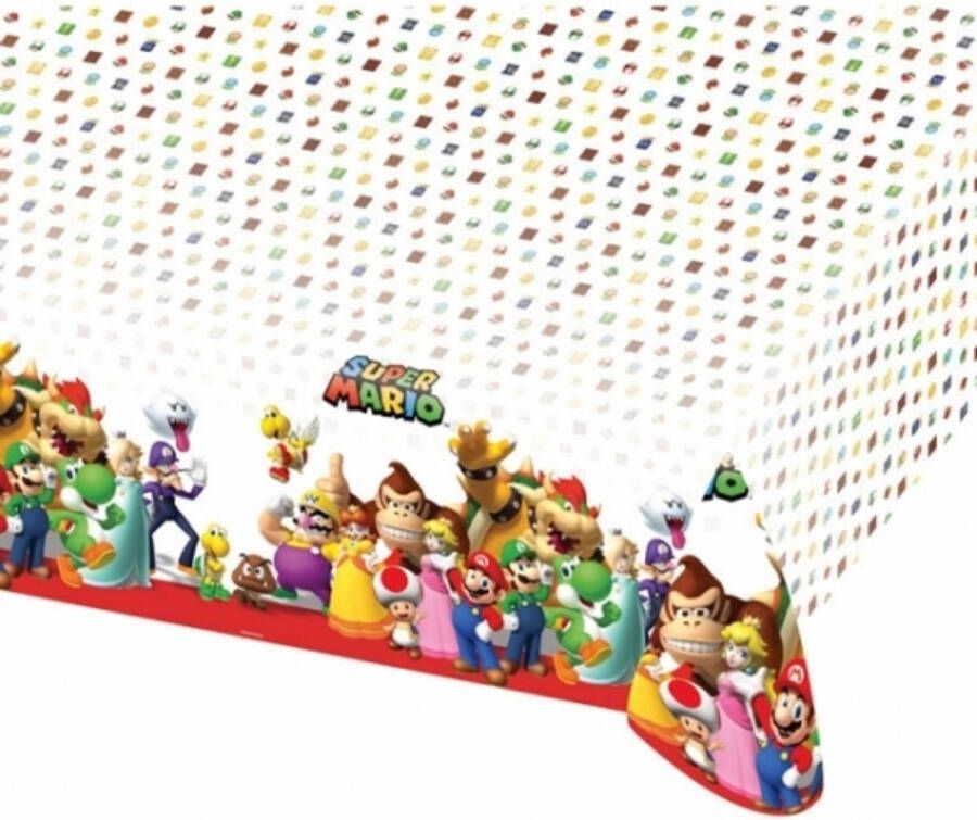 Disney Super Mario thema tafelkleed 120 x 180 cm Feesttafelkleden