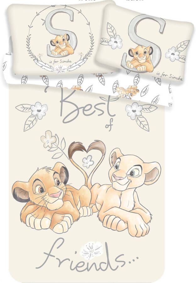 Disney The Lion King BABY dekbedovertrek Best Friends 100 x 135 + 40x 60 cm 100% katoen