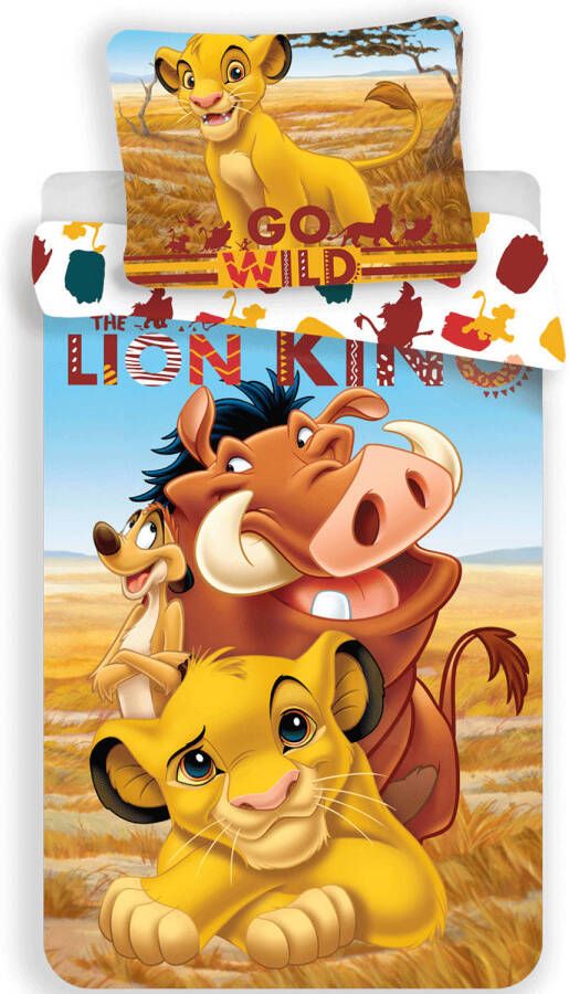 Disney The Lion King Dekbedovertrek Go Wild 140x200 + 70x90cm Katoen