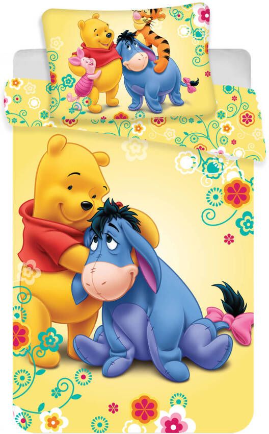 Disney Winnie de Poeh Baby Dekbedovertrek 100 x 135 cm + 1 kussensloop 60 x 40 cm 100% Katoen