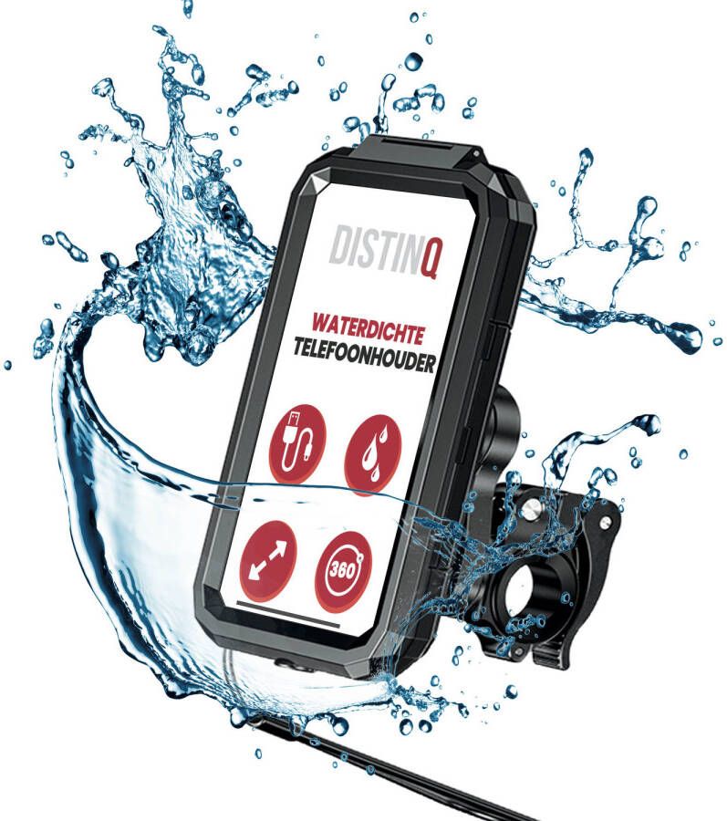 DistinQ Telefoonhouder fiets waterdicht (Large) met quick release