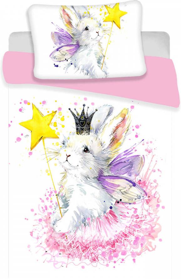 SimbaShop Animal Pictures Bunny White Baby Dekbedovertrek 100 x 135 cm Multi