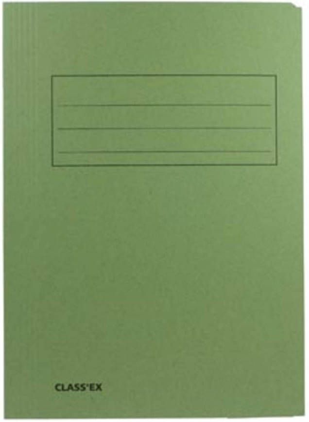 Shoppartners Class&apos;ex dossiermap 3 kleppen ft 23 7 x 34 7 cm (voor ft folio) groen