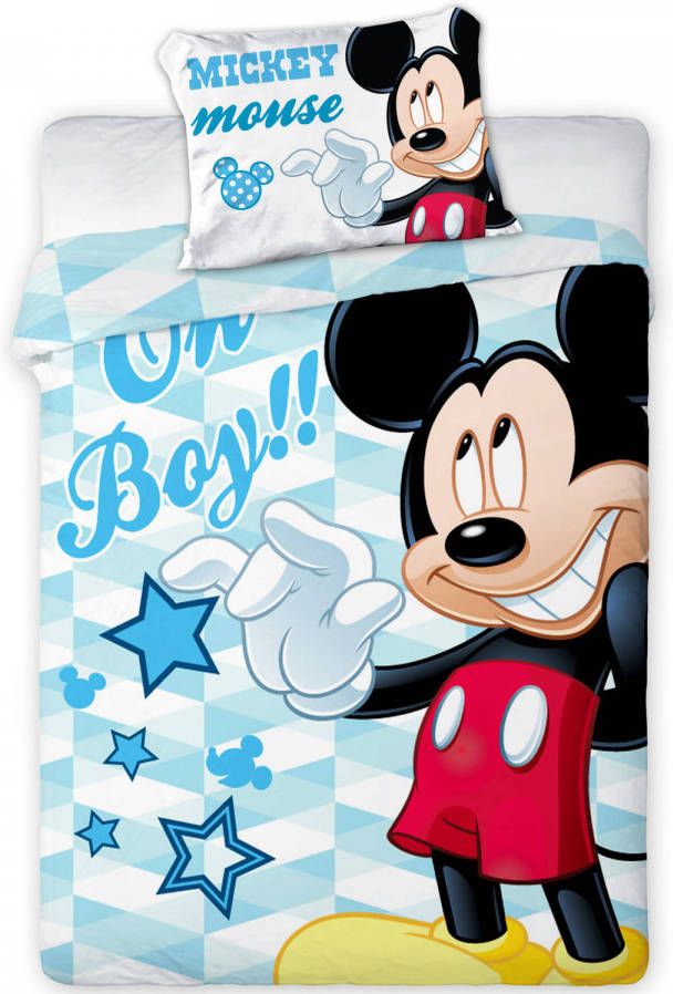 Disney Mickey Mouse Oh Boy!! BABY dekbedovertrek 100 x 135 cm Multi