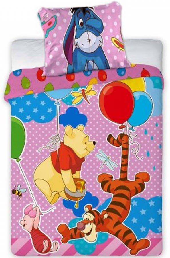 Disney Winnie the Pooh Party BABY dekbedovertrek 100 x 135 cm Roze