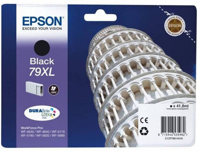 Epson 79XL Pisa Tower inktcartridge zwart