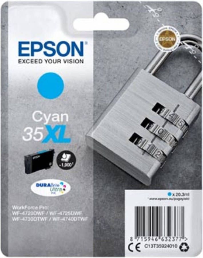 Epson inktcartridge 35 XL cyaan pagina&apos;s OEM: C13T35924010