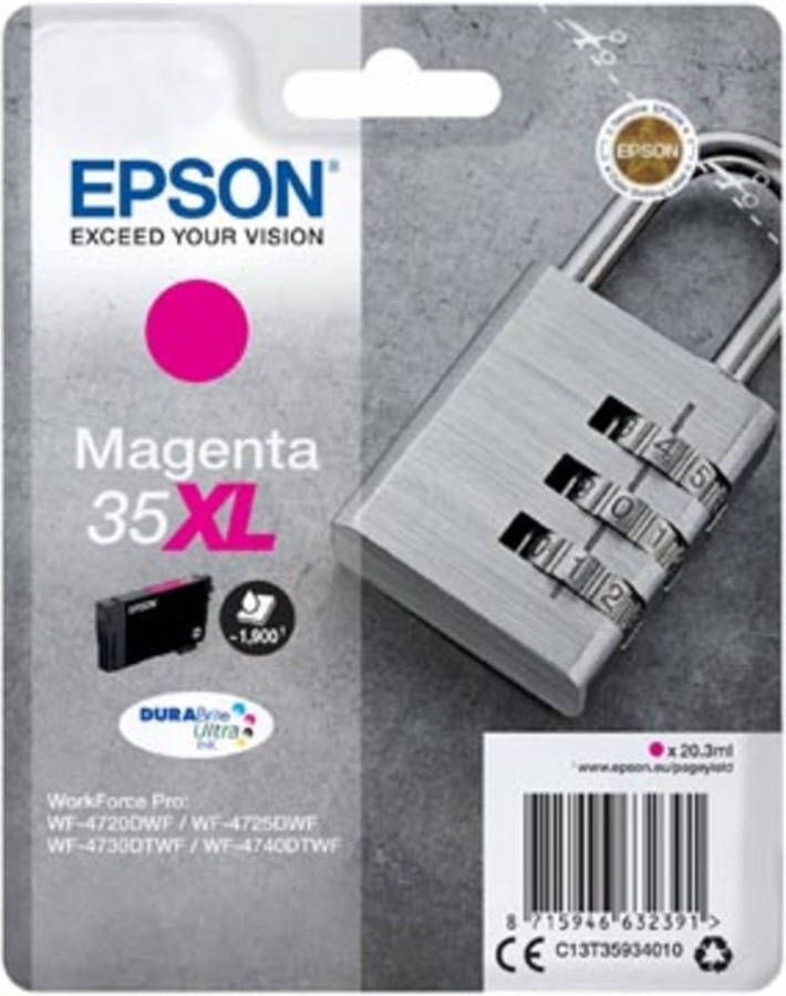 Epson inktcartridge 35 XL magenta pagina&apos;s OEM: C13T35934010