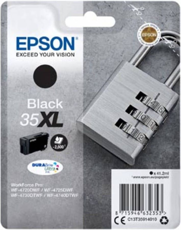 Epson inktcartridge 35 XL zwart pagina&apos;s OEM: C13T35914010