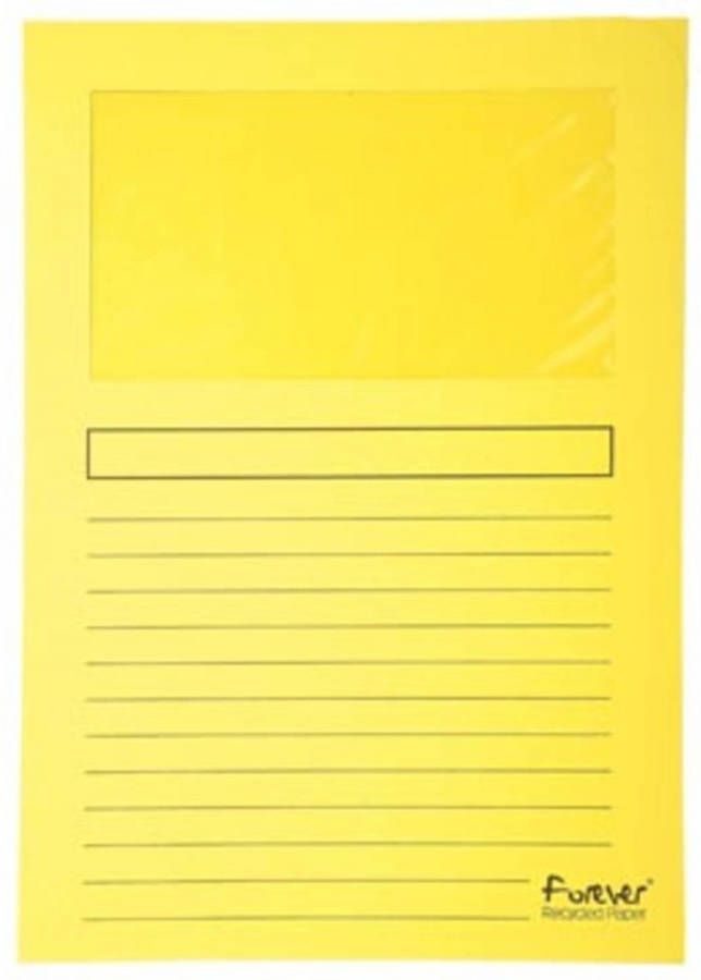 Paagman Exacompta L-map met venster Forever pak van 100 stuks geel
