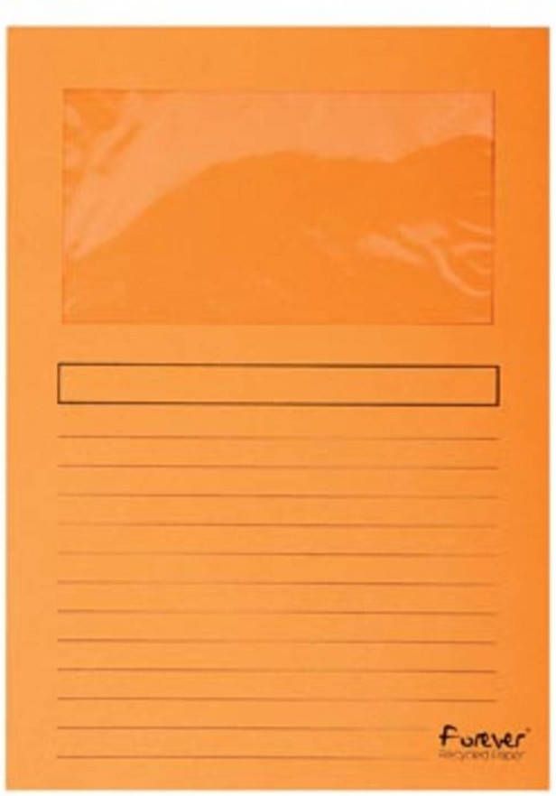 Paagman Exacompta L-map met venster Forever pak van 100 stuks oranje