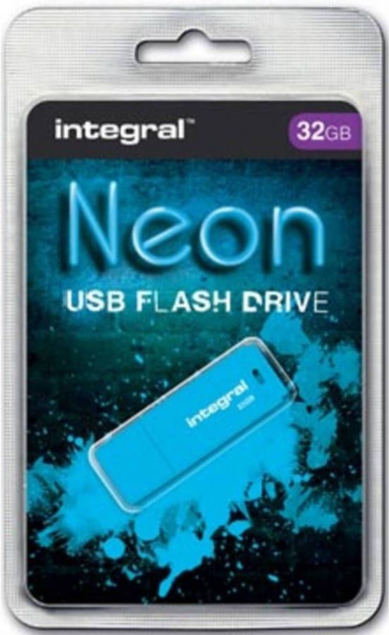 Integral Neon USB 2.0 stick 32 GB blauw