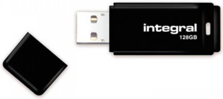 Homeparts Integral USB 2.0 stick 128 GB zwart