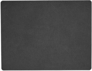 Cookinglife LIND DNA Placemat Leer Hippo Zwart Antraciet 35 x 45 cm