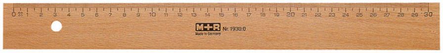 OfficeTown liniaal Möbius & Ruppert 50cm hout zonder metaalinleg