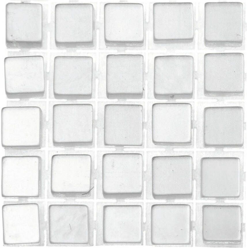 Merkloos 119x stuks mozaieken maken steentjes tegels kleur grijs 5 x 5 x 2 mm Mozaiektegel