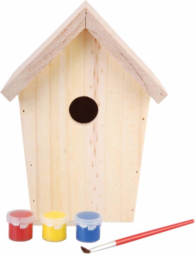 Merkloos 1x Diy Vogelhuisje Schilderen 20 Cm Vogelhuisjes