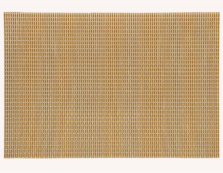 Merkloos 1x Rechthoekige placemats goud kunststof 45 x 30 cm Placemats
