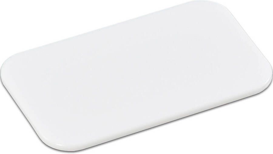 Merkloos 1x Rechthoekige witte kunststof snijplanken 15 x 25 cm Snijplanken