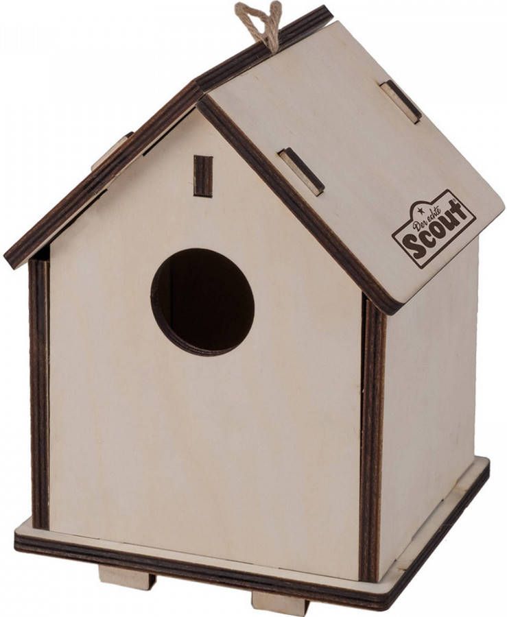 Merkloos 2-in-1 Vogelhuisje nestkastje Van Hout 14 X 19 Cm Diy Vogelhuisjes