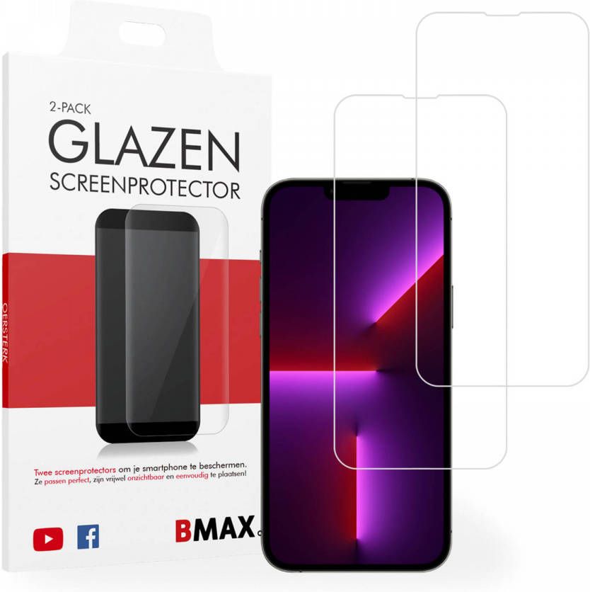 HomeLiving 2-pack BMAX iPhone 13 Pro Max Screenprotector Glass 2.5D
