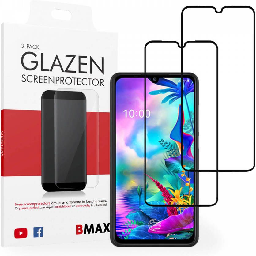 HomeLiving 2-pack BMAX LG G8x ThinQ Screenprotector Glass Full Cover 2.5D Black