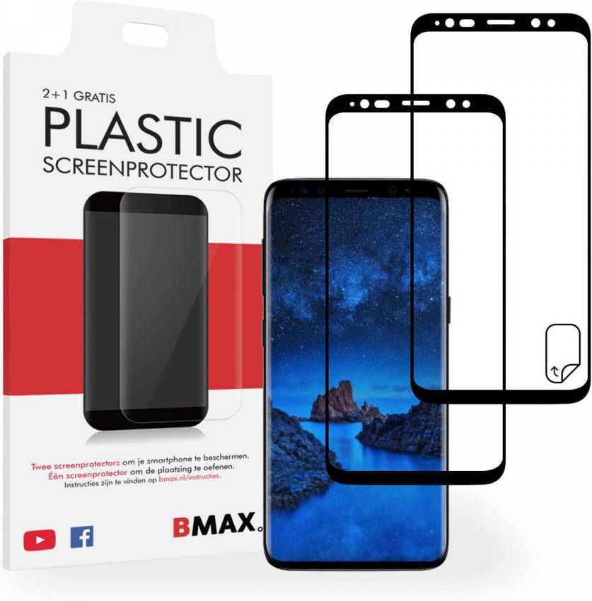 HomeLiving 2+1-pack BMAX Samsung Galaxy S9 Screenprotector PET Full Cover