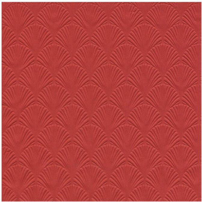 Merkloos 32x Luxe 3-laags servetten met patroon helder rood 33 x 33 cm Feestservetten