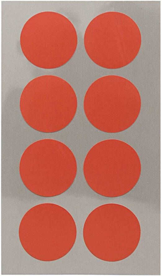 Merkloos 32x Stippen stickers rood 25 mm Stickers