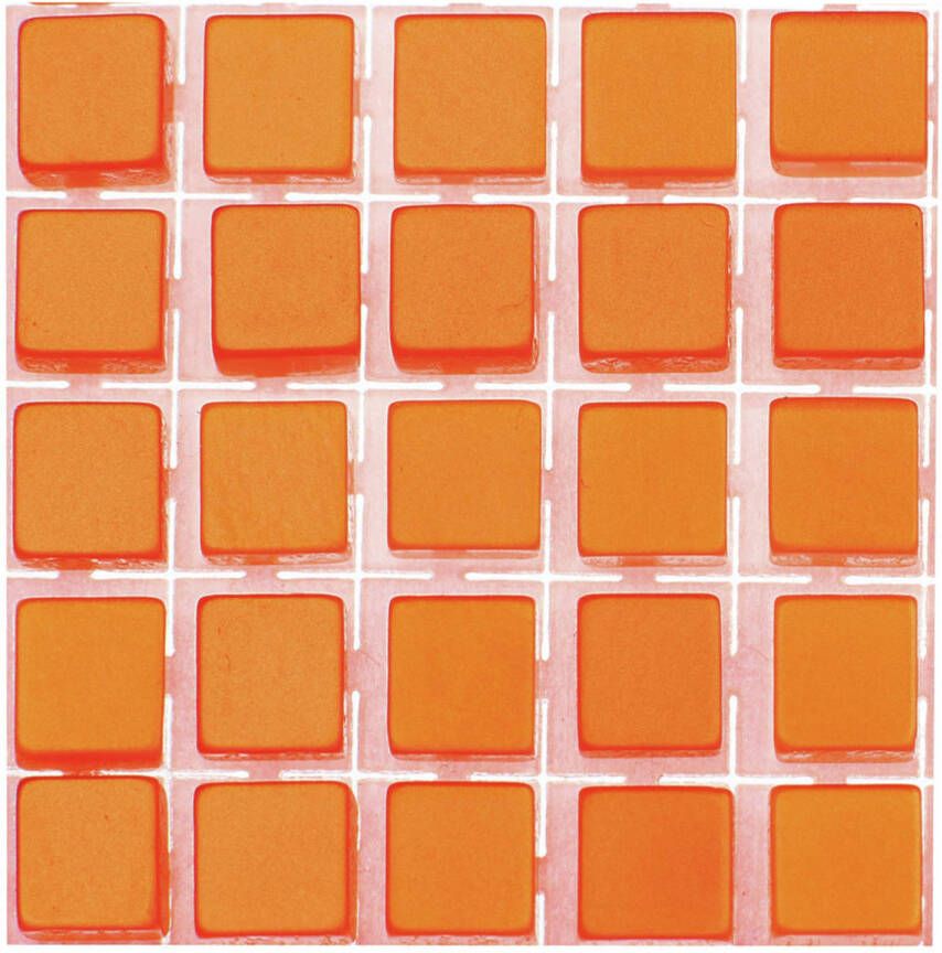 Merkloos 357x stuks mozaieken maken steentjes tegels kleur oranje 5 x 5 x 2 mm Mozaiektegel