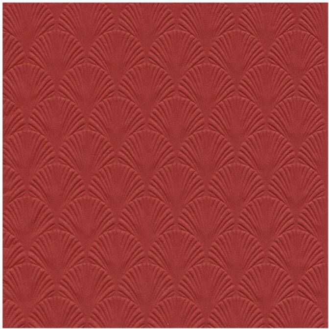 Merkloos 48x Luxe 3-laags servetten met patroon donker rood 33 x 33 cm Feestservetten