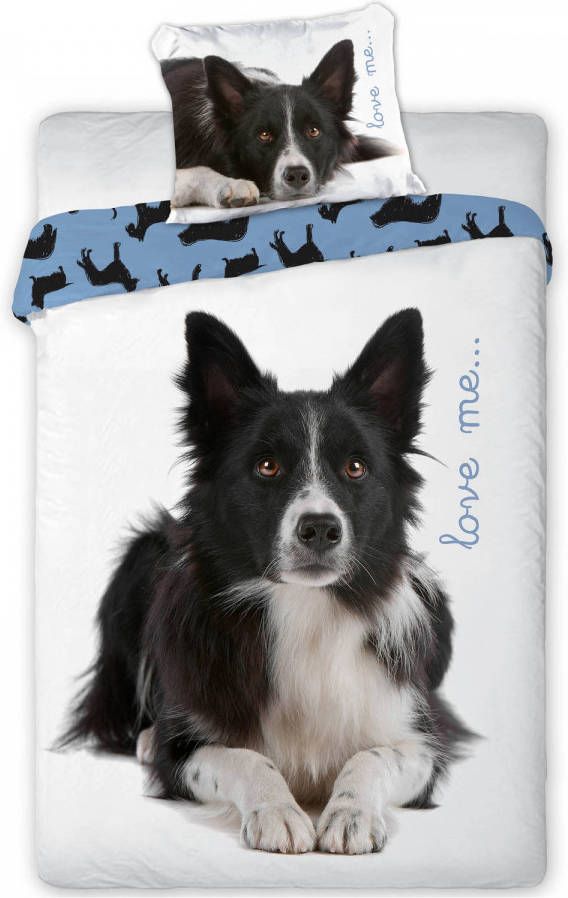 SimbaShop Animal Pictures Border Collie Dekbedovertrek Eenpersoons 140 x 200 cm Multi