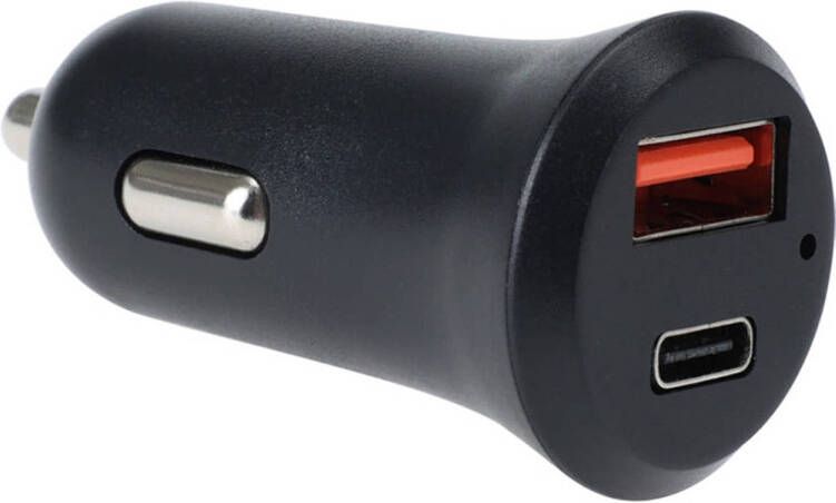 Merkloos Autolader USB C USB A geschikt voor in de auto universeel Laat al je mobiele apparatuur op Oplaadkabels